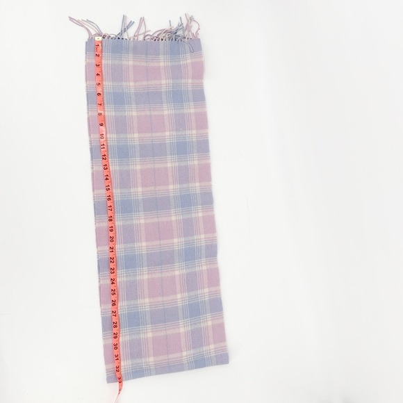 McKennas Main Street Purple Pink Cream Wool Scarf with Fringe 12 x 66 Ireland - Picture 6 of 8